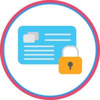 Secure Payment Flat Circle Icon vector