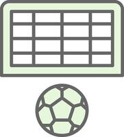 Football Goal Fillay Icon Design vector