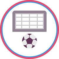 Football Goal Flat Circle Icon vector