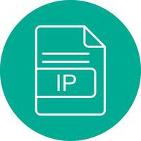 IP File Format Multi Color Circle Icon vector