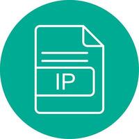 IP File Format Multi Color Circle Icon vector