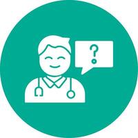 Health Question Multi Color Circle Icon vector