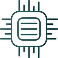 Cpu Line Gradient Icon vector