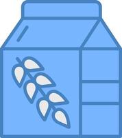 Flour Line Filled Blue Icon vector