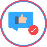 Feedback Flat Circle Icon vector