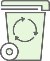 Trash Bin Fillay Icon Design vector