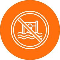 Prohibited Sign Multi Color Circle Icon vector