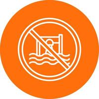 Prohibited Sign Multi Color Circle Icon vector