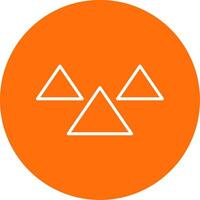 Triangles Multi Color Circle Icon vector