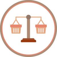 Commercial Law Flat Circle Icon vector