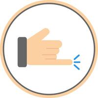 hand Call Flat Circle Icon vector