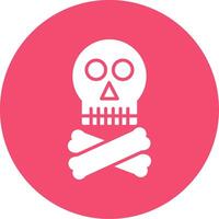 Skull Multi Color Circle Icon vector