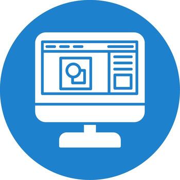 gráficos software multi color circulo icono vector