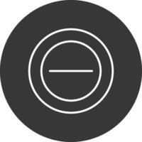 Minus Line Inverted Icon Design vector