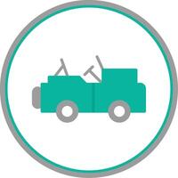 Jeep Flat Circle Icon vector