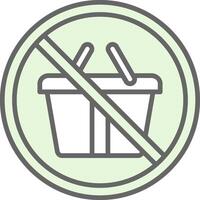 Prohibited Sign Fillay Icon Design vector