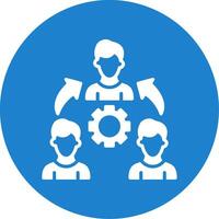 Team Work Multi Color Circle Icon vector