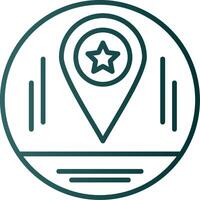 Map Marker Line Gradient Icon vector