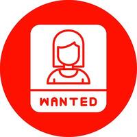 Wanted Multi Color Circle Icon vector