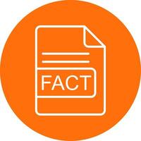 FACT File Format Multi Color Circle Icon vector