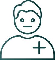 Boy Patient Line Gradient Icon vector