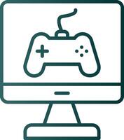 Game Line Gradient Icon vector