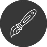 Paint Brush Line Inverted Icon Design vector