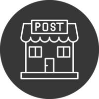 Post Office Line Inverted Icon Design vector