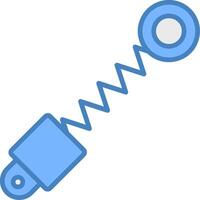 Shock Absorber Line Filled Blue Icon vector