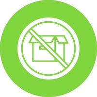 Prohibited Sign Multi Color Circle Icon vector