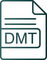 DMT File Format Line Gradient Icon vector