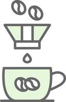 Coffee Filter Fillay Icon Design vector