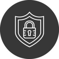 Encrypted Encrypted Line Inverted Icon Design vector