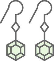 Earring Fillay Icon Design vector