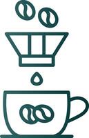 Coffee Filter Line Gradient Icon vector