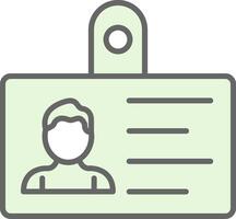 Identity Card Fillay Icon Design vector