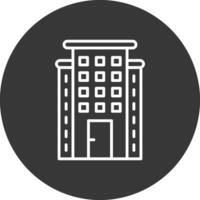 Skyscraper Line Inverted Icon Design vector