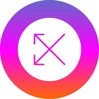 Split Glyph Gradient Circle Icon Design vector
