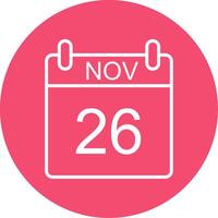 November Multi Color Circle Icon vector