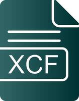 XCF File Format Glyph Gradient Icon vector