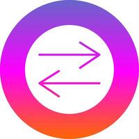 Swap Glyph Gradient Circle Icon Design vector