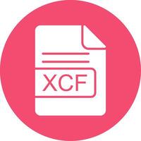 xcf archivo formato multi color circulo icono vector