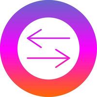 Swap Glyph Gradient Circle Icon Design vector