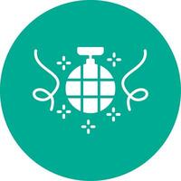 Disco Ball Multi Color Circle Icon vector