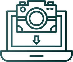 Pictures Line Gradient Icon vector