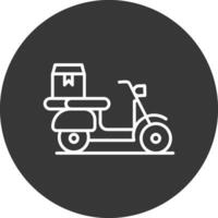 Pizza Delivery Line Inverted Icon Design vector