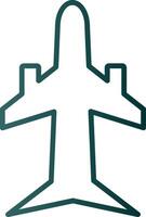 Plane Line Gradient Icon vector