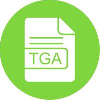 TGA File Format Multi Color Circle Icon vector