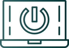 Start Button Line Gradient Icon vector