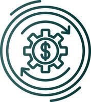 Return On Investment Line Gradient Icon vector